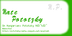 mate pototzky business card